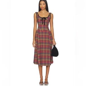 Free People Freya Plaid Midi